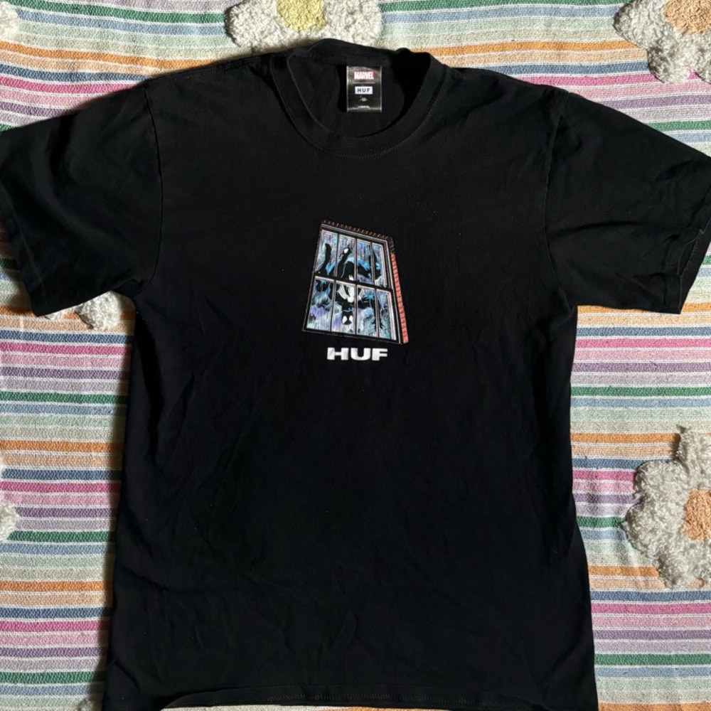 HUF x Marvel Black Suit Spider-Man Black Symbiote T Shirt Size Medium